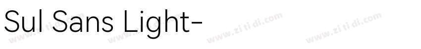 Sul Sans Light字体转换